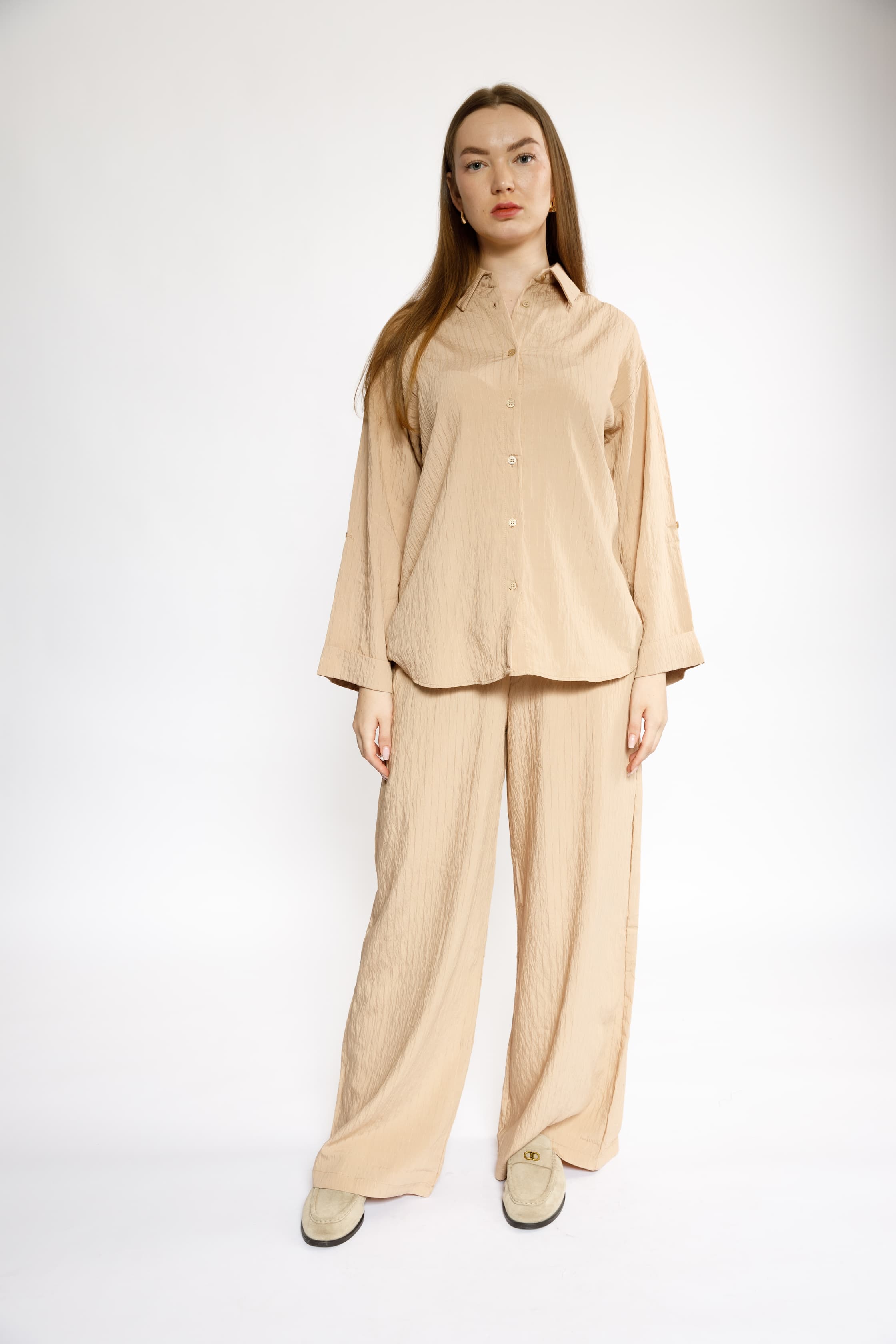 Beige Relaxed Set – Plus Size